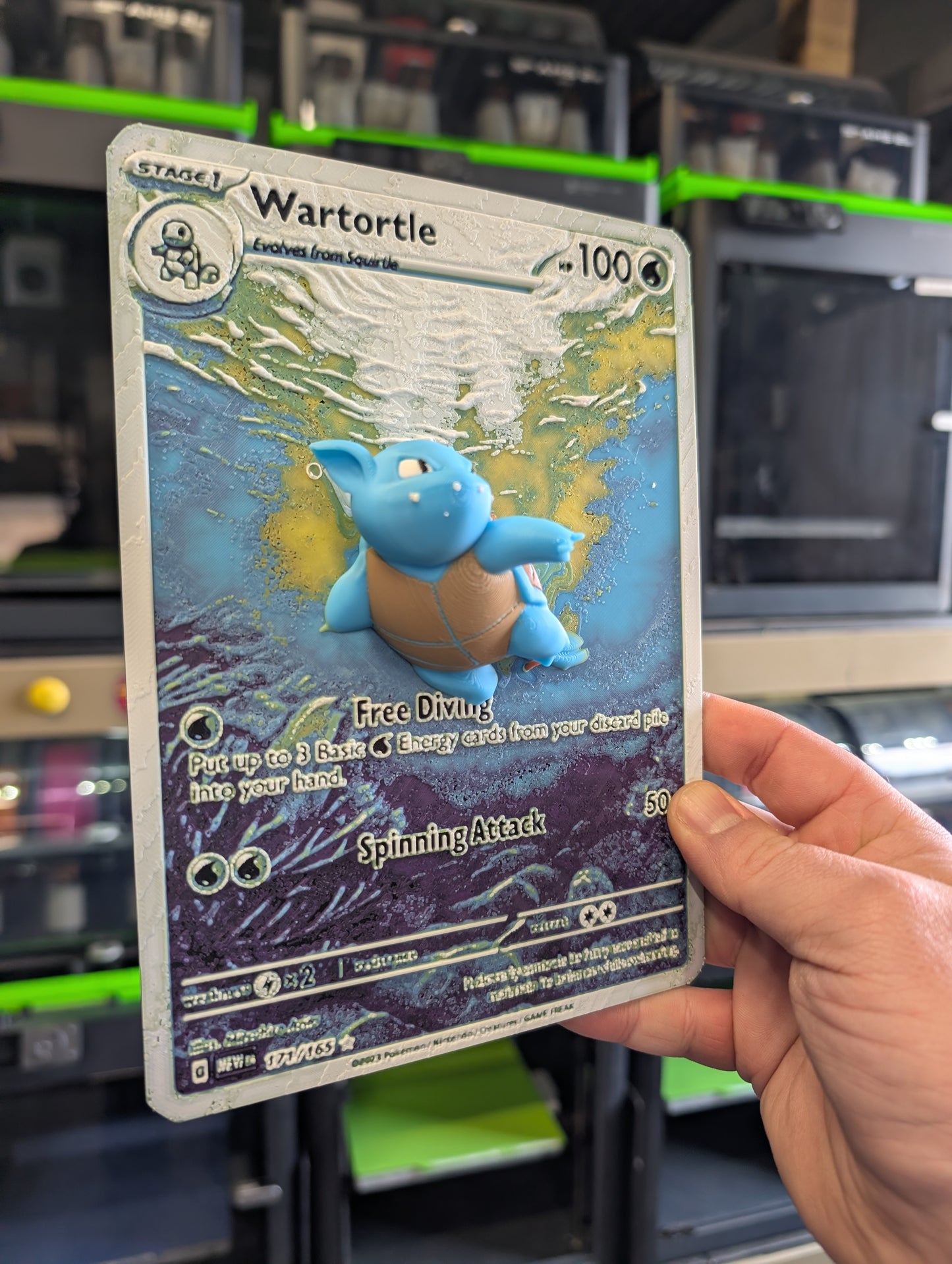 Wartortle Full Art - Oversized 3D Pokemon Card