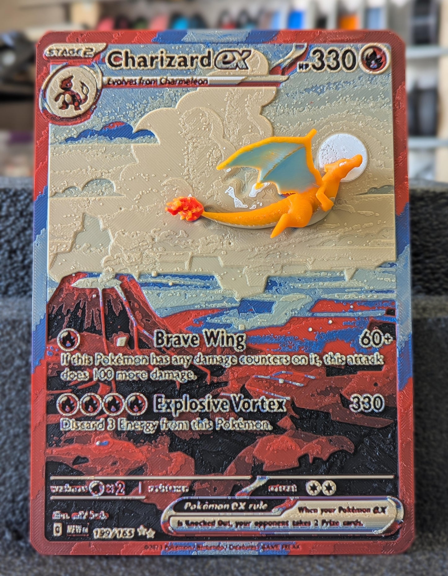 Charizard ex Full Art – Oversized 3D Pokémon Card