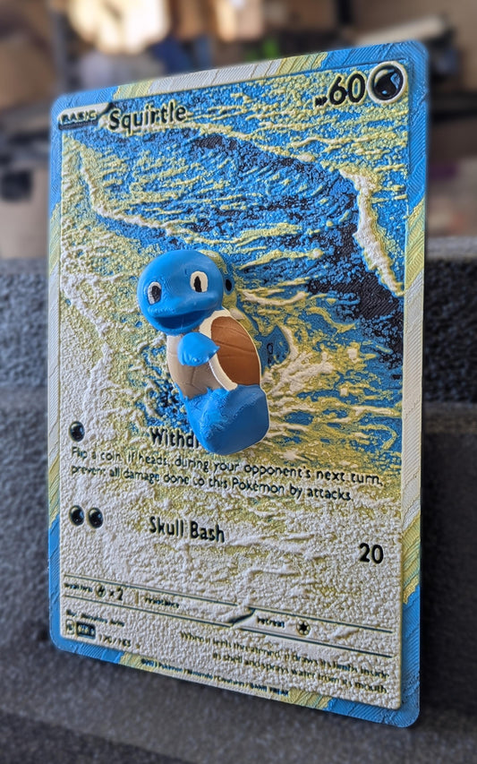 Squirtle Full Art – Oversized 3D Pokémon Card